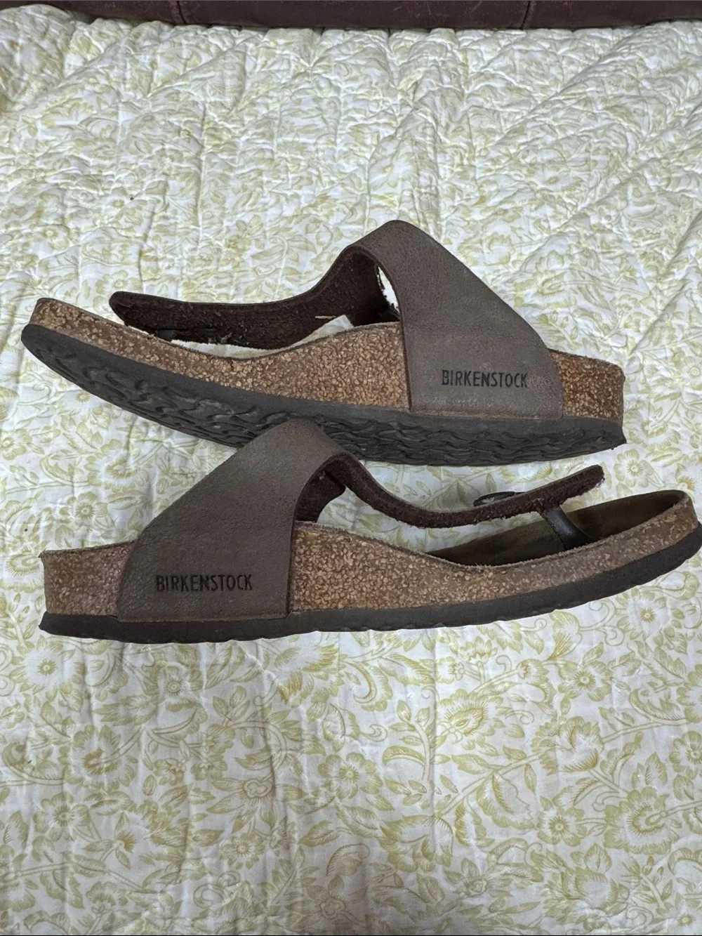 Birkenstock Kids Brown Toe-Post Sandals with Buckle